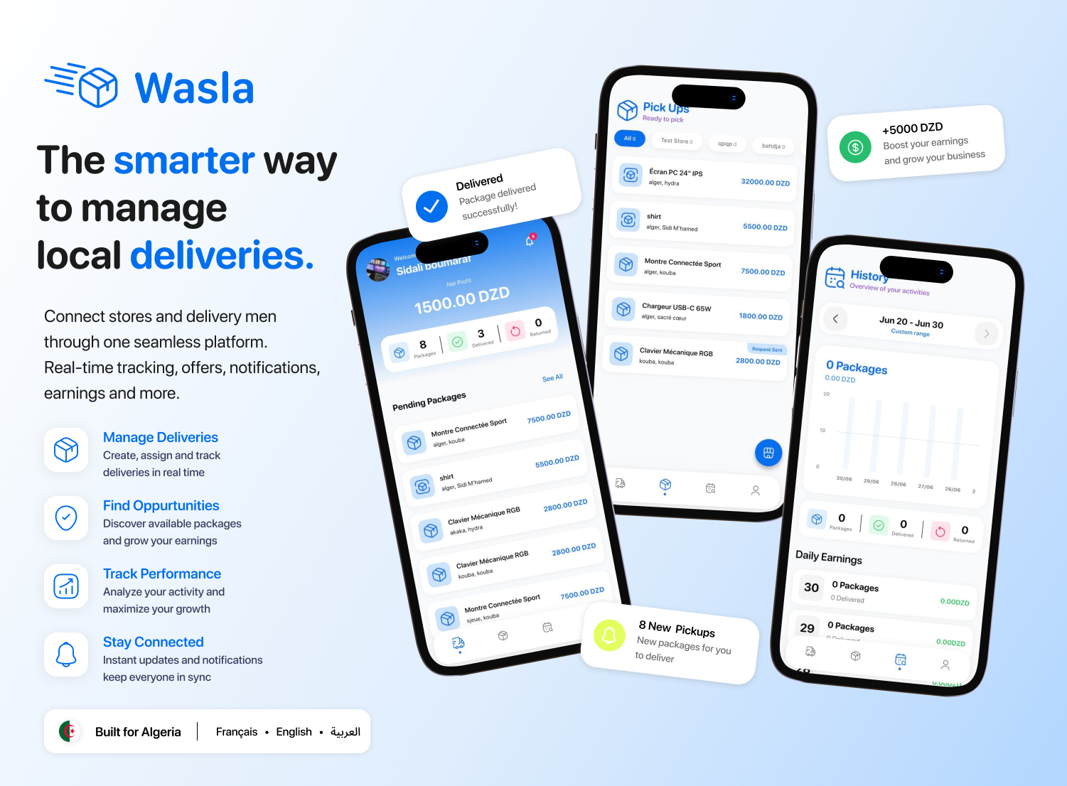 Wasla delivery management platform